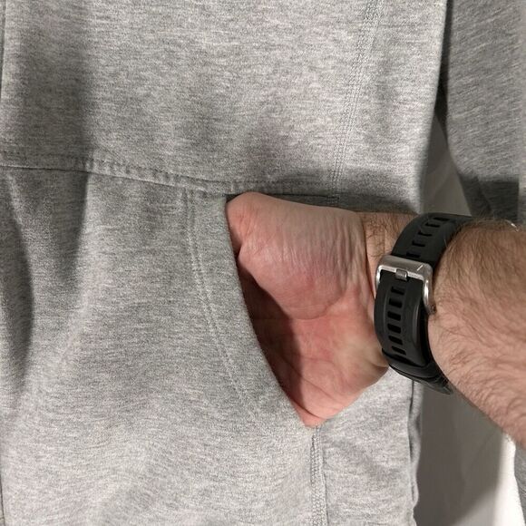 North Face Hoodie Women's Medium Grey Full Zip Drawstring Pockets Cotton Blend - Picture 4 of 8